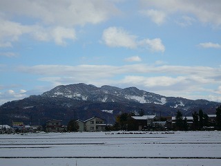初雪の風景